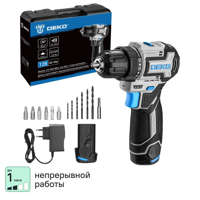 Изображение товара Аккумуляторная дрель-шуруповерт DEKO SHARKER12VPRO 12 В Li-ion 2x2 Ач