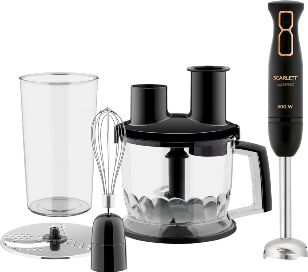Изображение товара Погружной блендер Scarlett SC-HB42K09 черный - мощный и универсальный для кухни