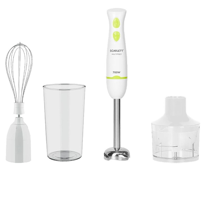 Изображение товара Погружной блендер Scarlett SC-HB42F67 белый для измельчения и взбивания