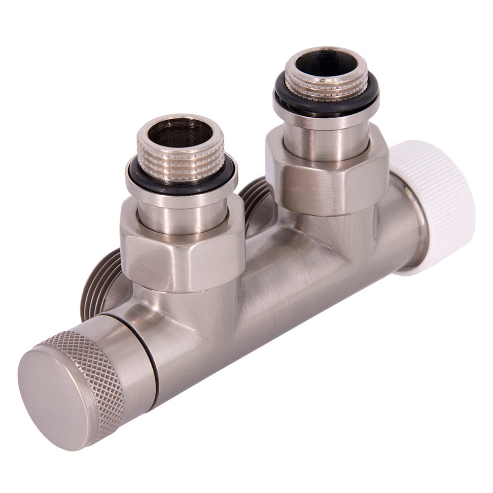 Изображение товара Узел нижнего подключения термостатический SR Rubinetterie Tondera 1/2"х3/4" никель матовый