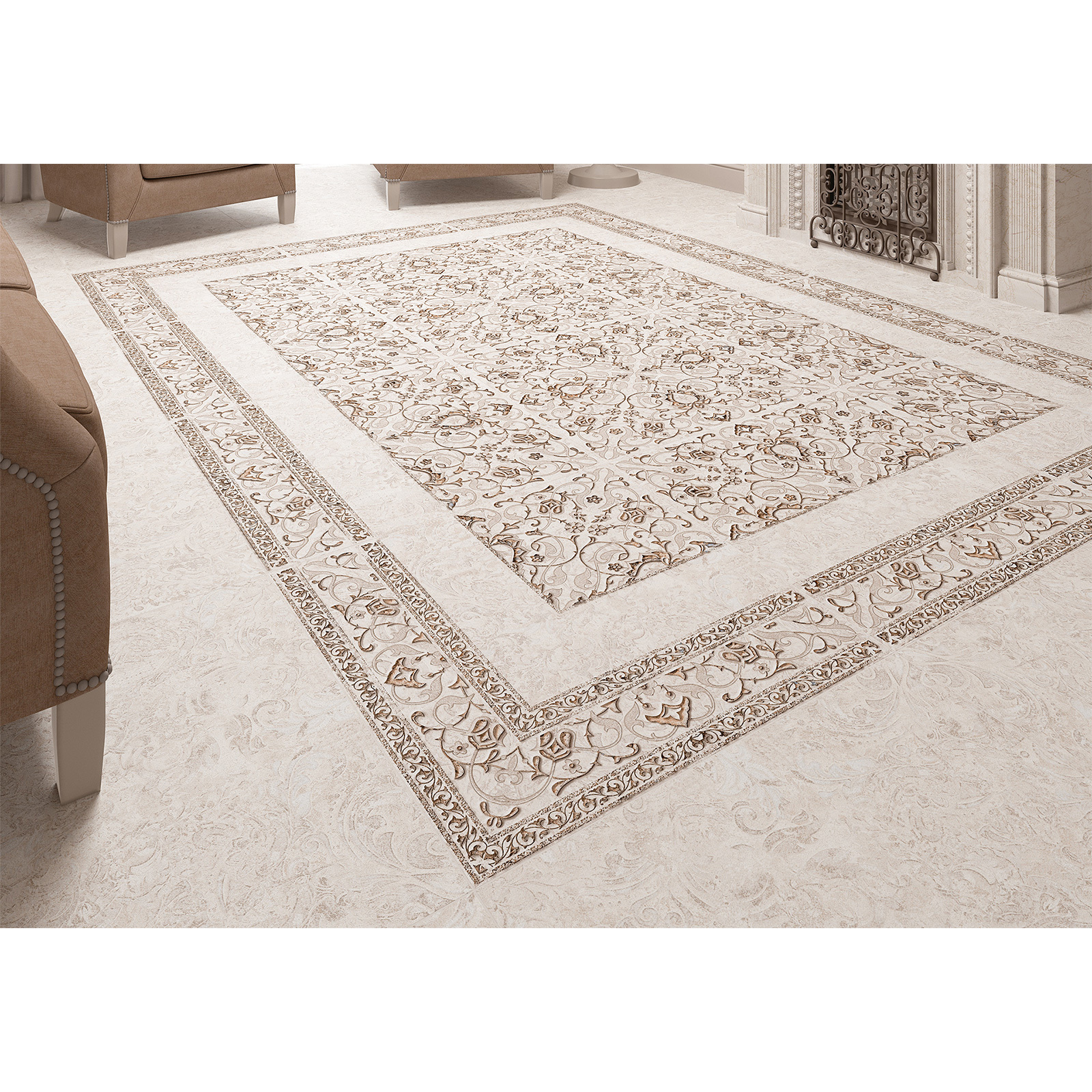 Изображение товара Плита напольная ALMA CERAMICA керамогранитная 2 GFU04DEL04R Deloni 600x600x9