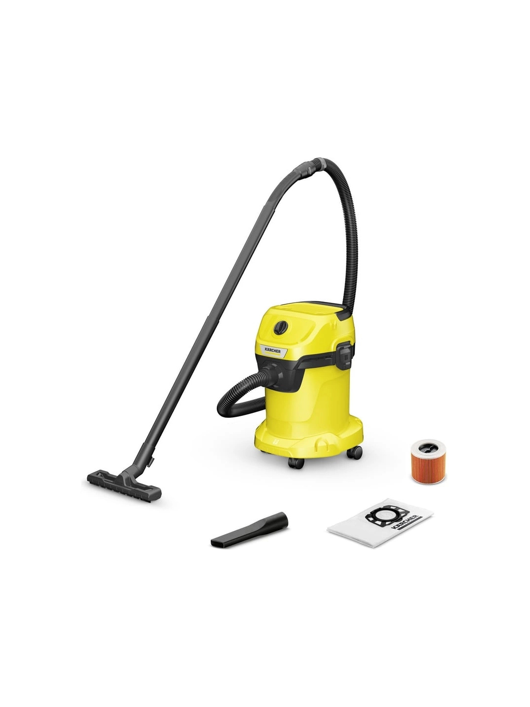 Изображение товара Строительный пылесос Karcher WD 3 V-17/4/20 1000 Вт 17 л желтый
