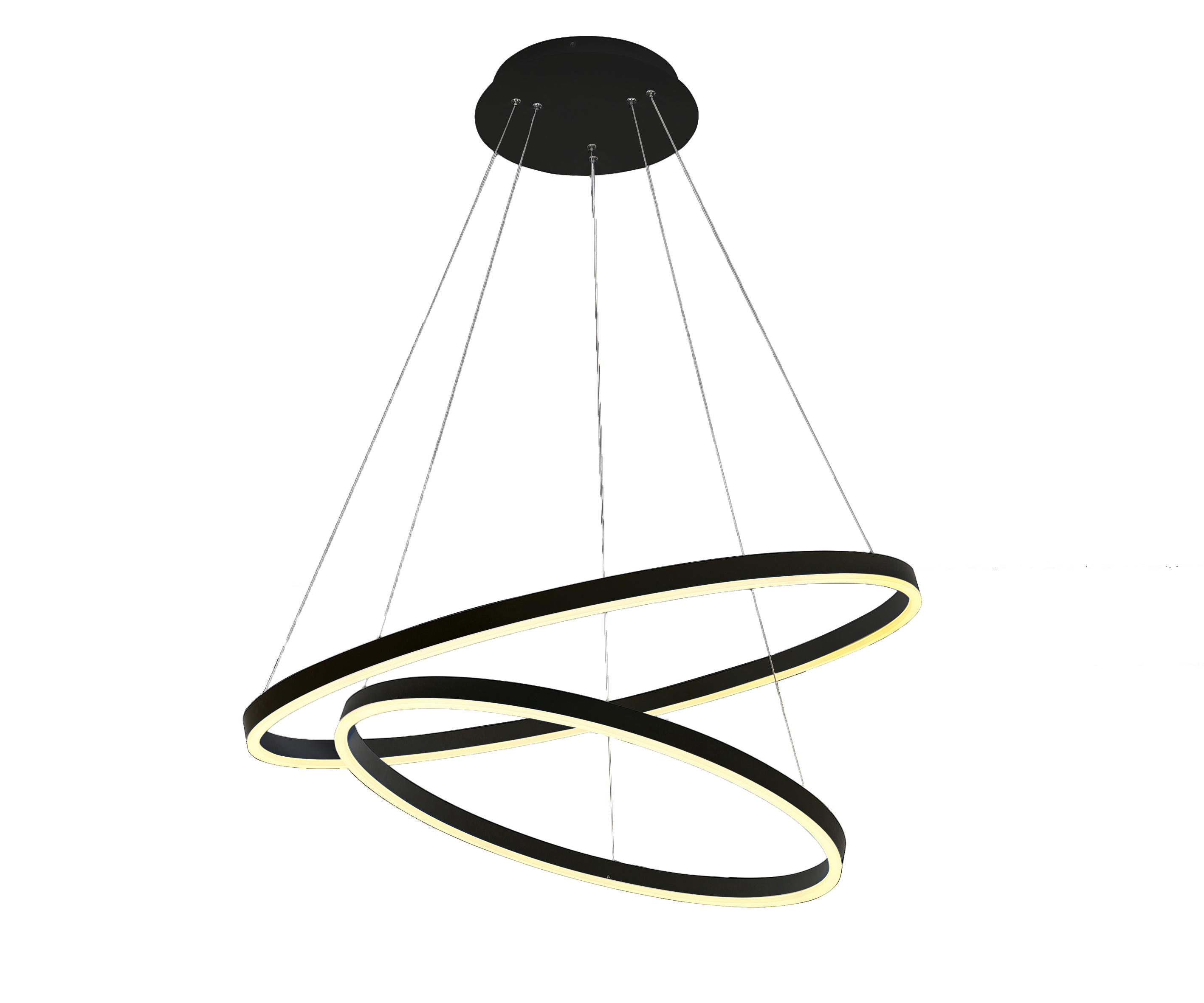 Изображение товара Светильник подвесной светодиодный Kink light Тор 08220.19a 4000k-kinklight 40 м² нейтральный белый свет цвет черный