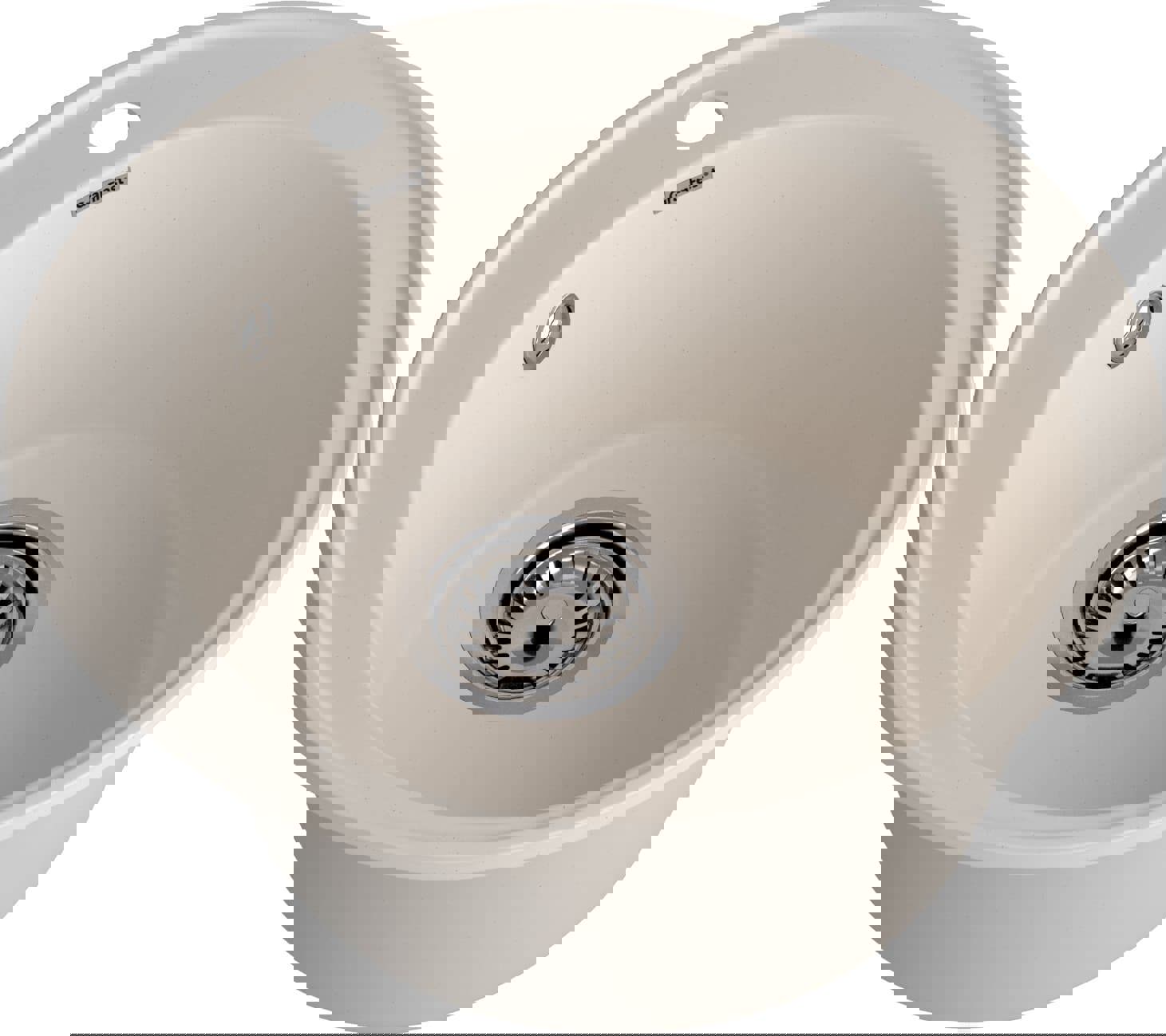 Изображение товара Мойка для кухни ЭКО-М QUADRO 47.9x47.9 см белый кварц глубина чаши 18 см