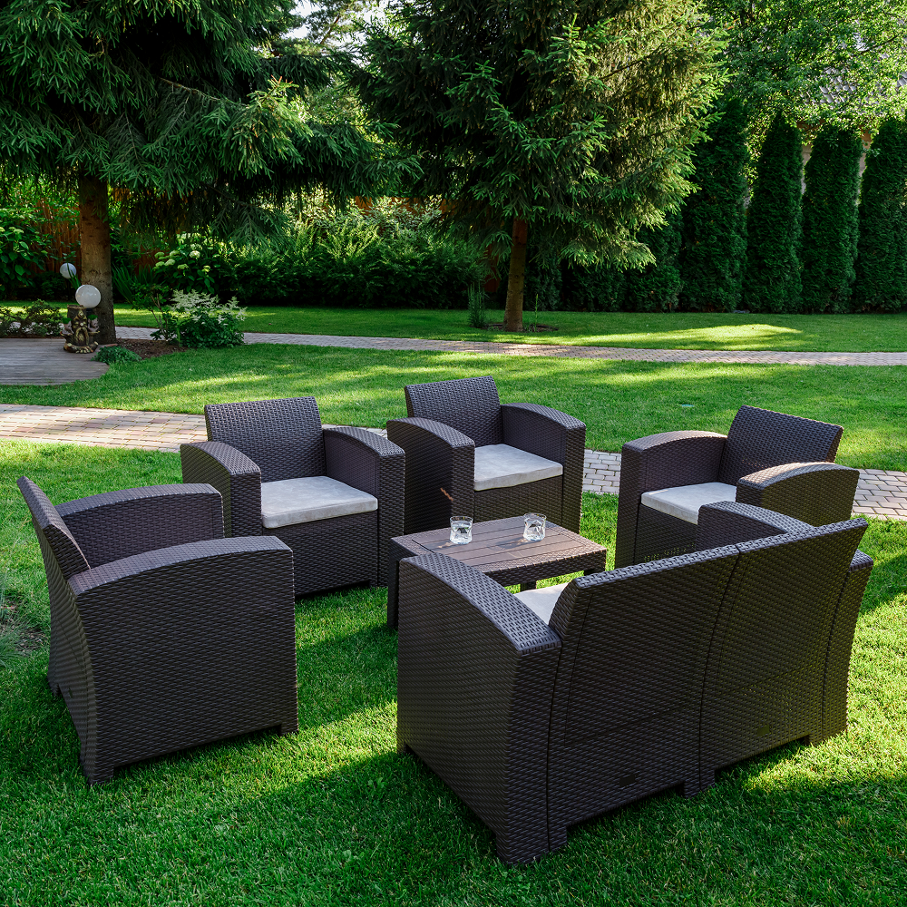 Изображение товара Набор садовой мебели для отдыха Royal Family Lana Lux L коричневый