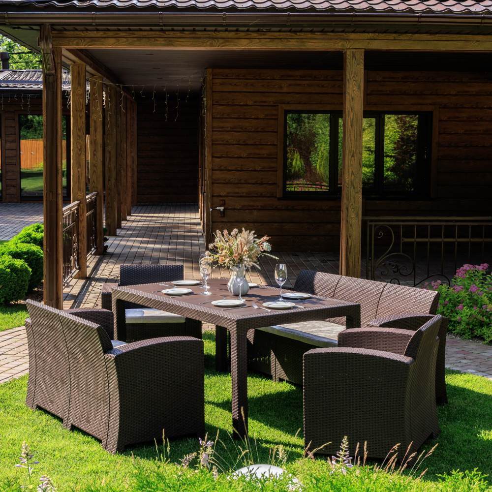 Изображение товара Набор садовой мебели Royal Family Lana Lux Dining L коричневый