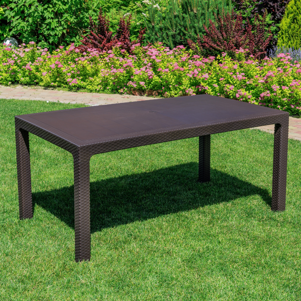 Изображение товара Обеденный садовый стол Royal Family JULY 165x95x75 см коричневый из полипропилена