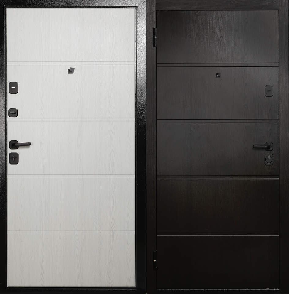 Изображение товара Входная дверь Восток 8 левый 205x96см цвет темный орех/белый