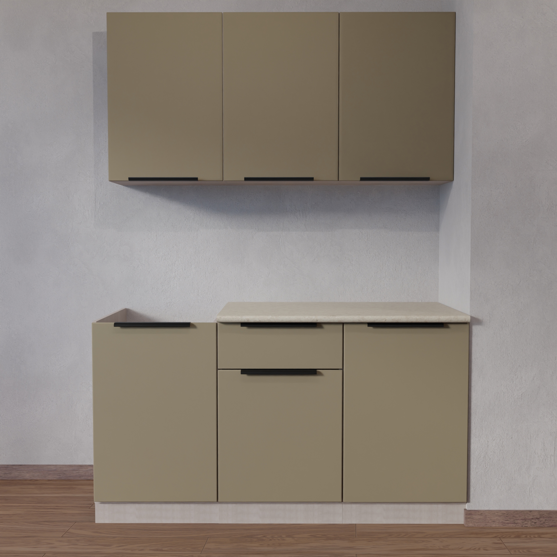 Изображение товара Кухонный гарнитур Vesta Ккэ1.5-мямк 150x60 см ЛДСП коричневый