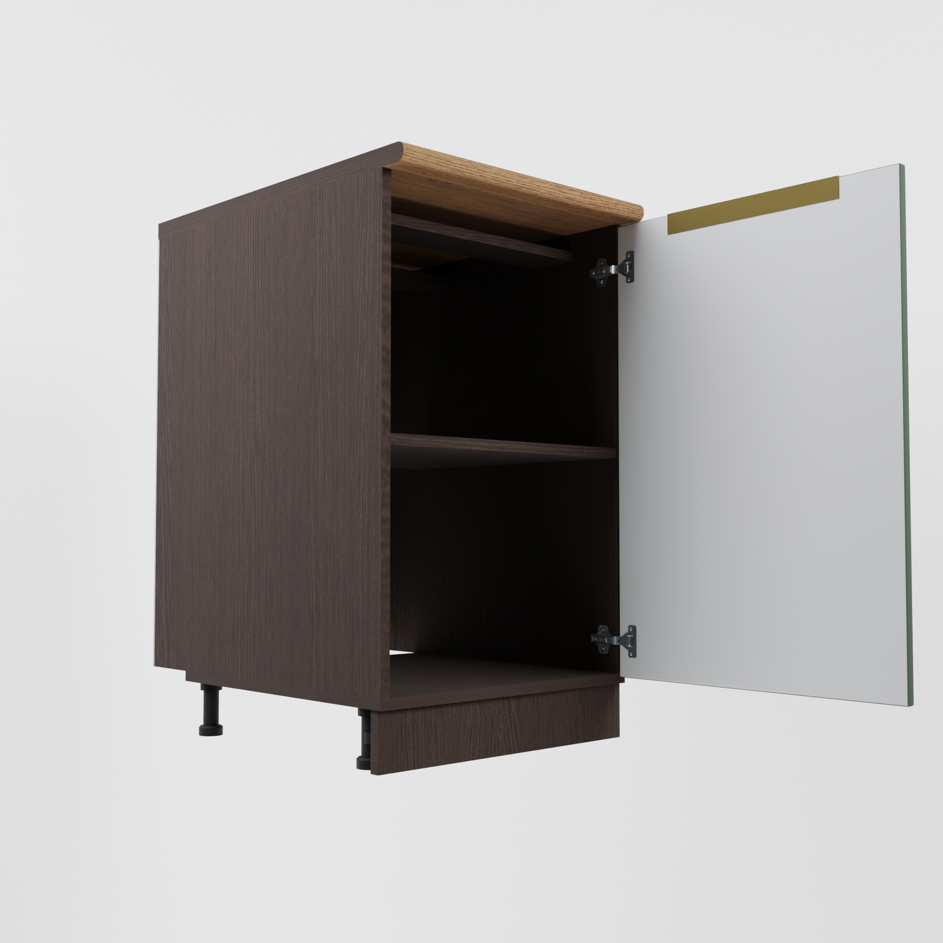 Изображение товара Кухонный гарнитур Vesta Ккэ1.5-микс в/мк/лф 150x2.17x60 см ЛДСП цвет темно-зеленый