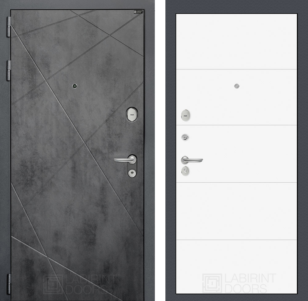 Изображение товара Входная дверь Лабиринт Лофт П13: база 4 кл. Гардиан, бетон темный