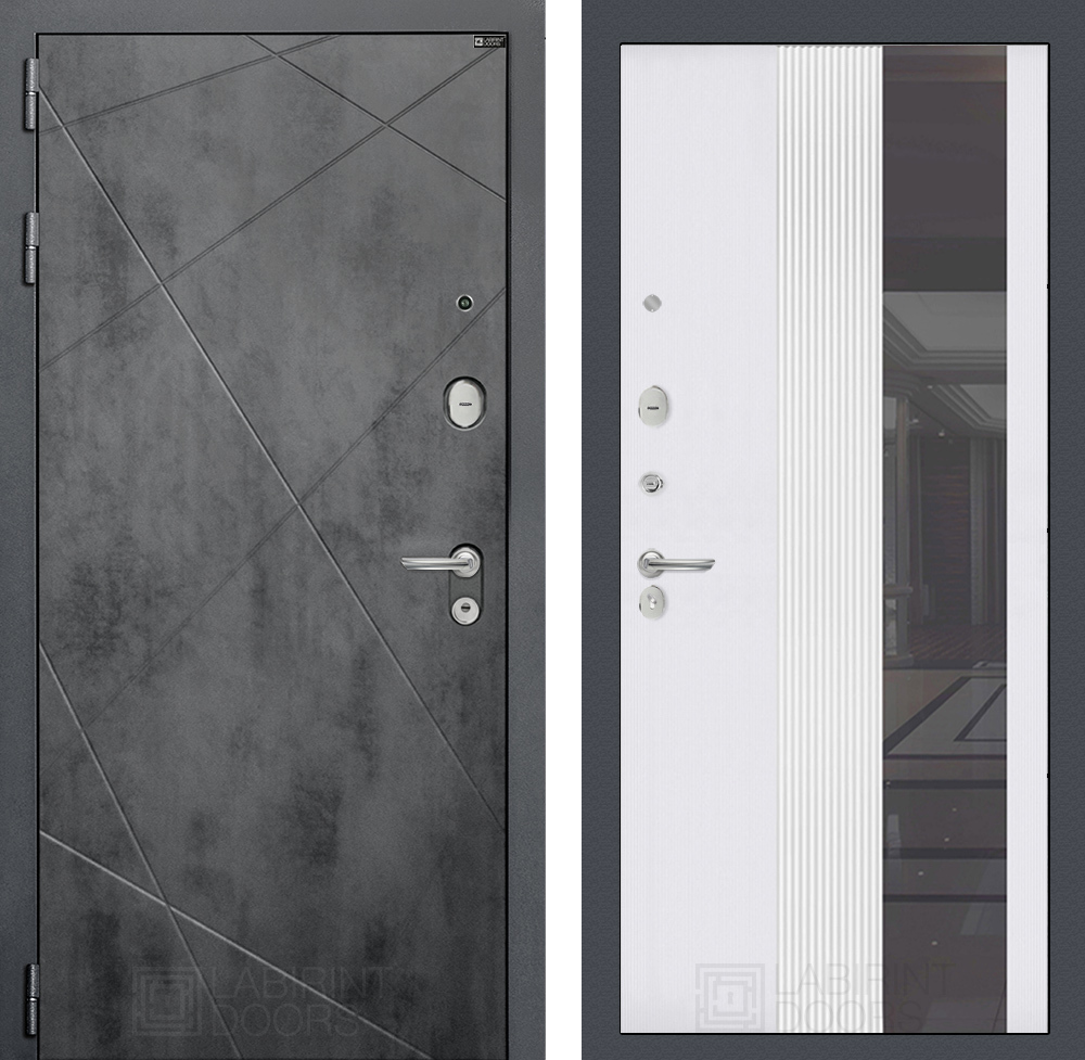 Изображение товара Входная дверь Лабиринт Лофт П32 Бетон темный Изображение товара Входная дверь Лабиринт Лофт П32 Бетон темный