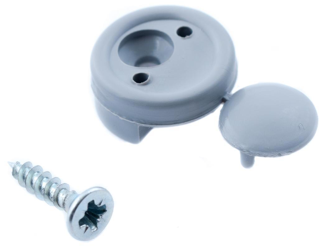 Зеркалодержатель 17 мм пластик цвет серый 4 шт.