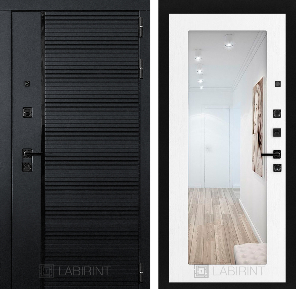 Изображение товара Входная дверь ДВЕРИ ЛАБИРИНТ Пиано — 205x88 см, черный кварц