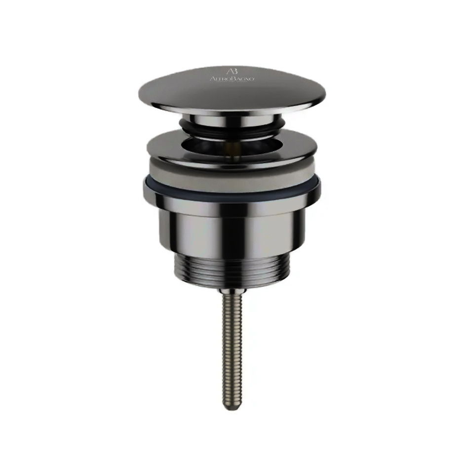 Изображение товара Донный клапан для раковины Altrobagno AltroBagnoPU070217UGrMt 5.5 см ø35 клик-клак цвет сталь