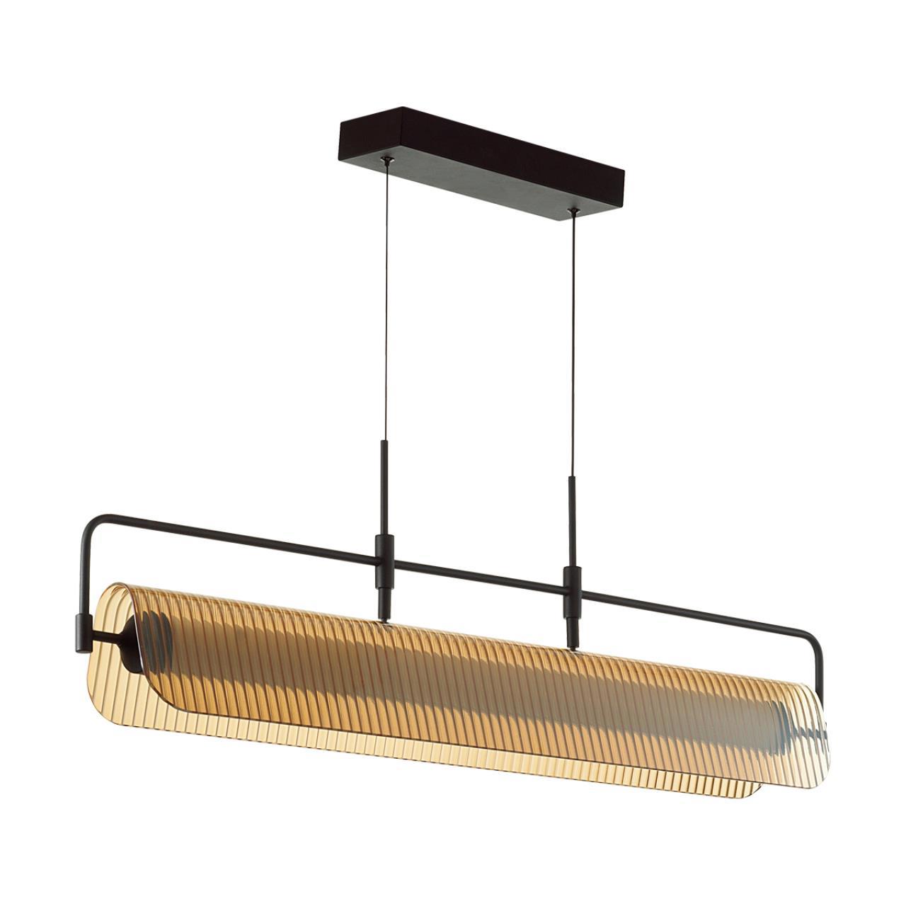 Изображение товара Люстра подвесная светодиодная Odeon light 5056-35l 12 м² современный дизайн черный с оранжевым плаф
