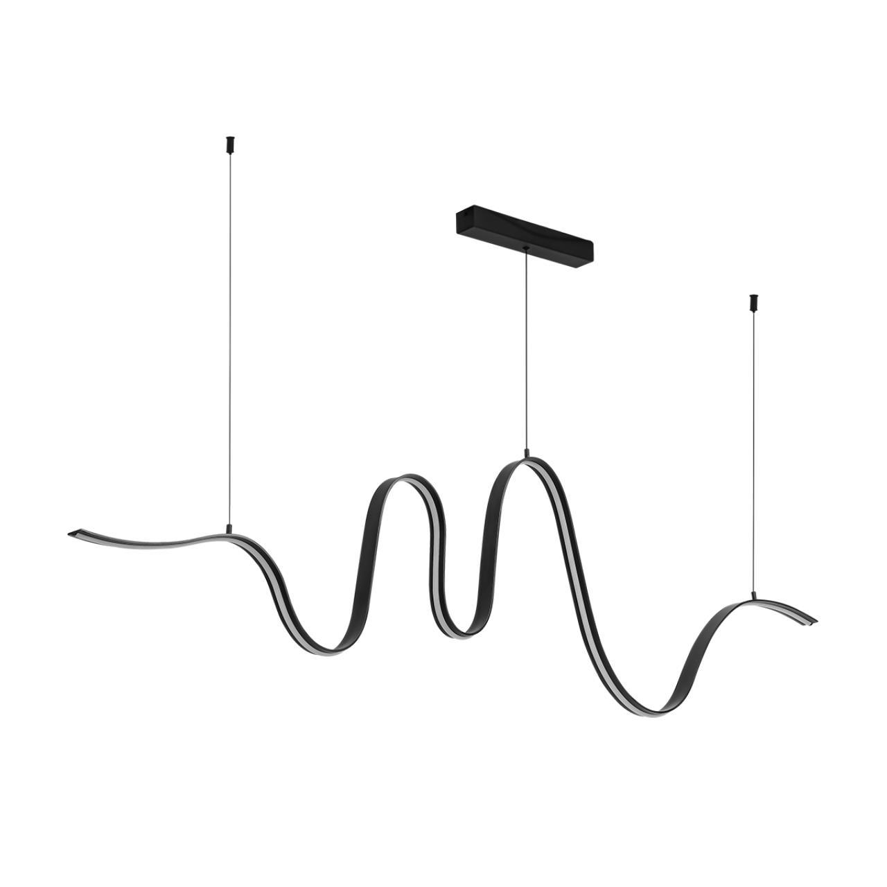 Изображение товара Светильник подвесной светодиодный Odeon light Nastro 7025-52l 17 м² теплый белый (желтый) свет цвет черный