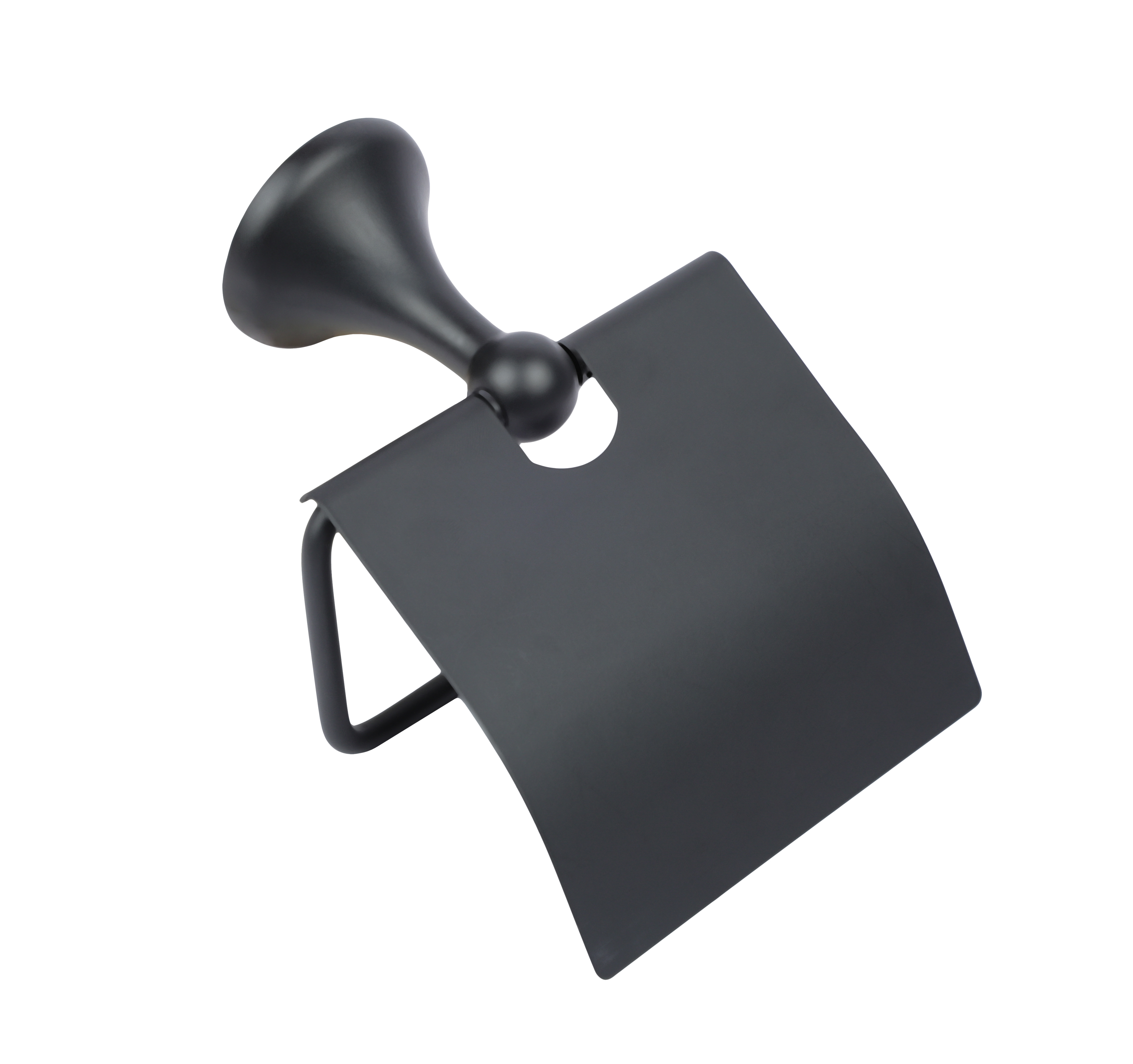 Изображение товара Держатель для туалетной бумаги Eltoni с крышкой черный современный дизайн