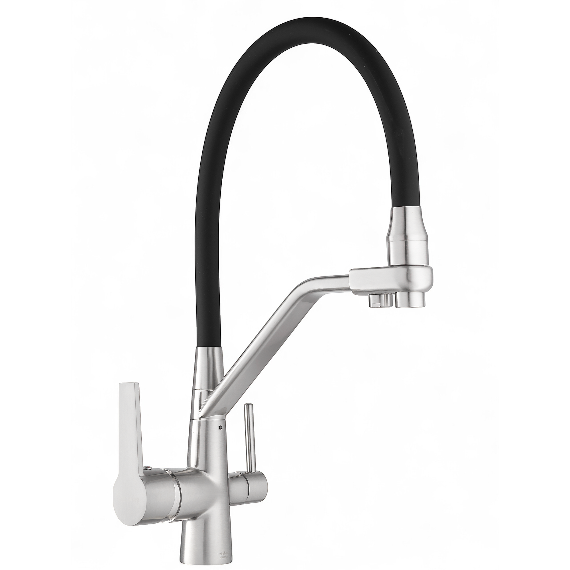 Изображение товара Смеситель для кухни Rainsberg R603CL-2 гибкий излив 21 см черный сатин