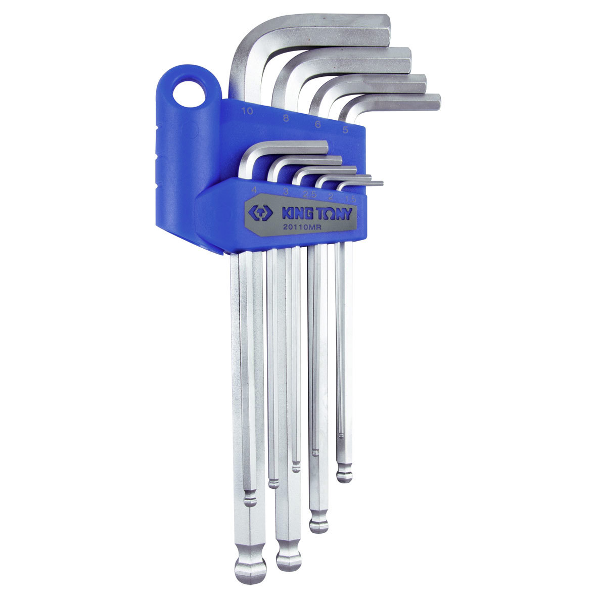 Изображение товара Набор Г-образных шестигранников King Tony 20110MR 1.5-10 мм 9 предметов