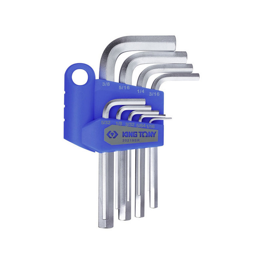 Изображение товара Набор Г-образных шестигранных ключей King Tony 1/16 до 3/8 дюйма 9 предметов