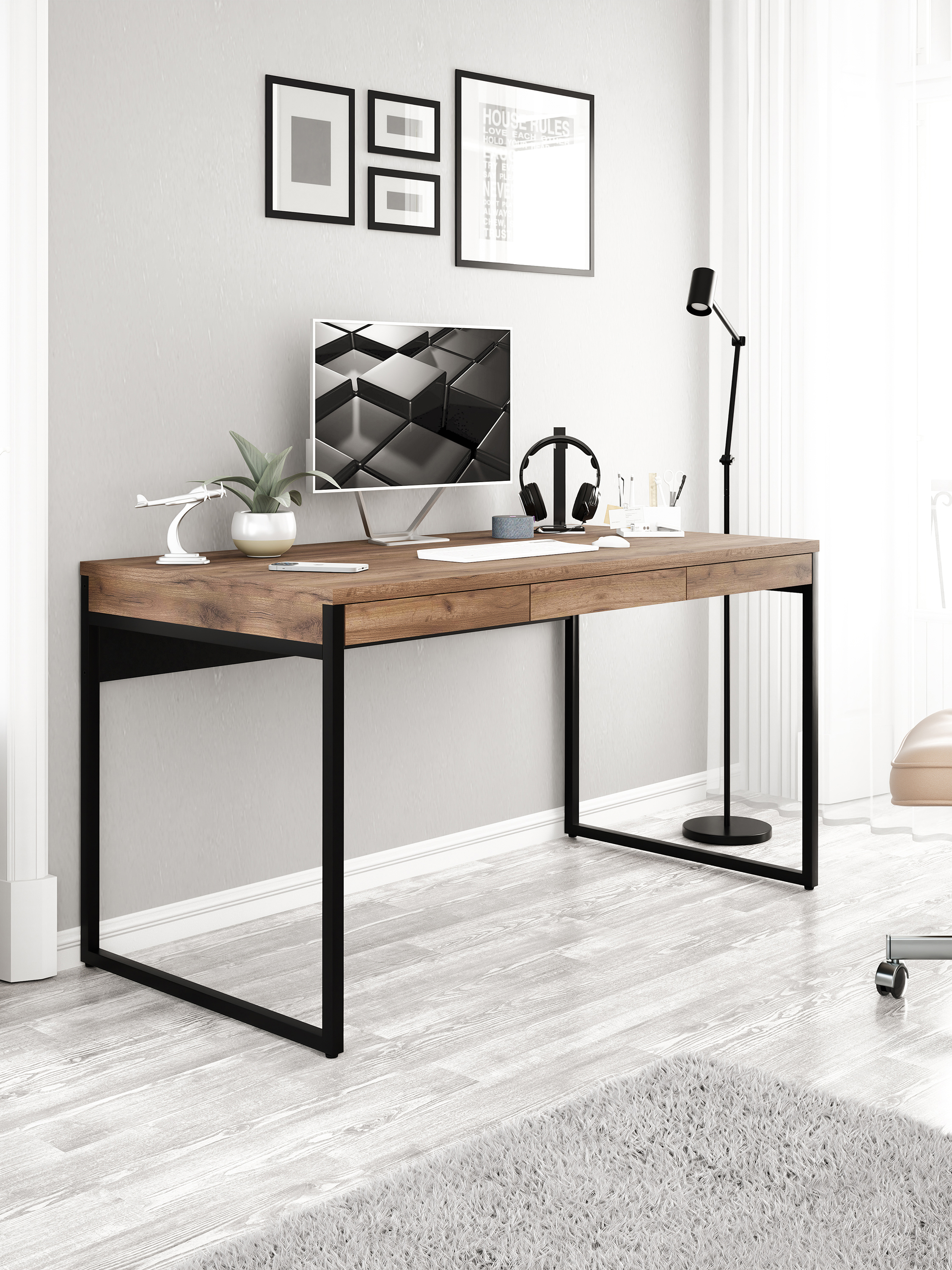 Изображение товара Письменный стол A1 home Karter 140x75 см коричневый табак