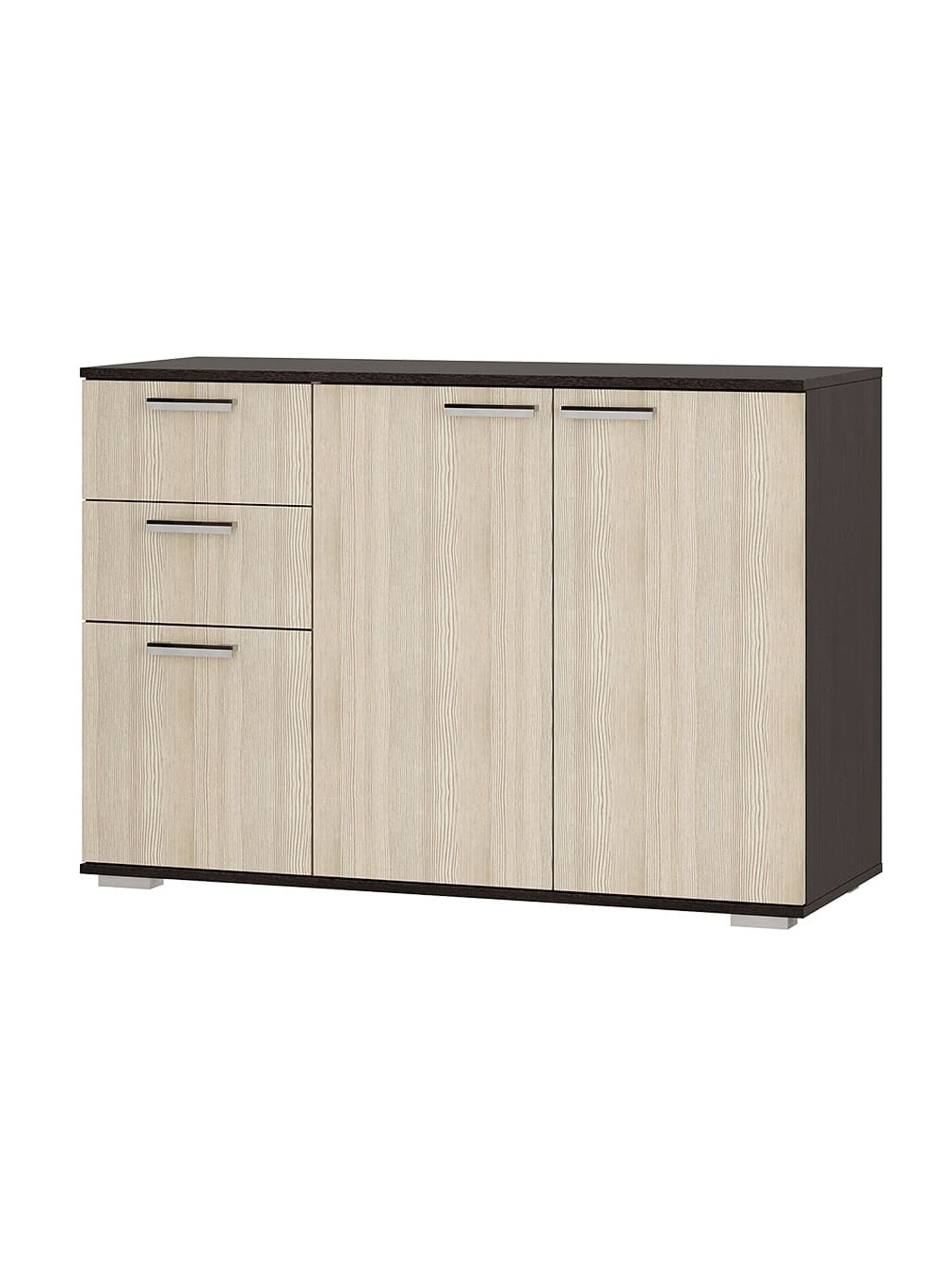 Изображение товара Комод BTS Стандарт-3 New 2 ящика 120х46х82.8 см ЛДСП цвет венге/лоредо