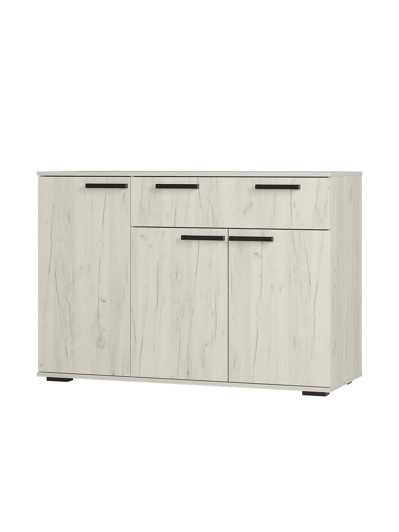 Изображение товара Комод BTS Стандарт-4 New 1 ящик 120х46х82.8 см в цвете дуб крафт белый