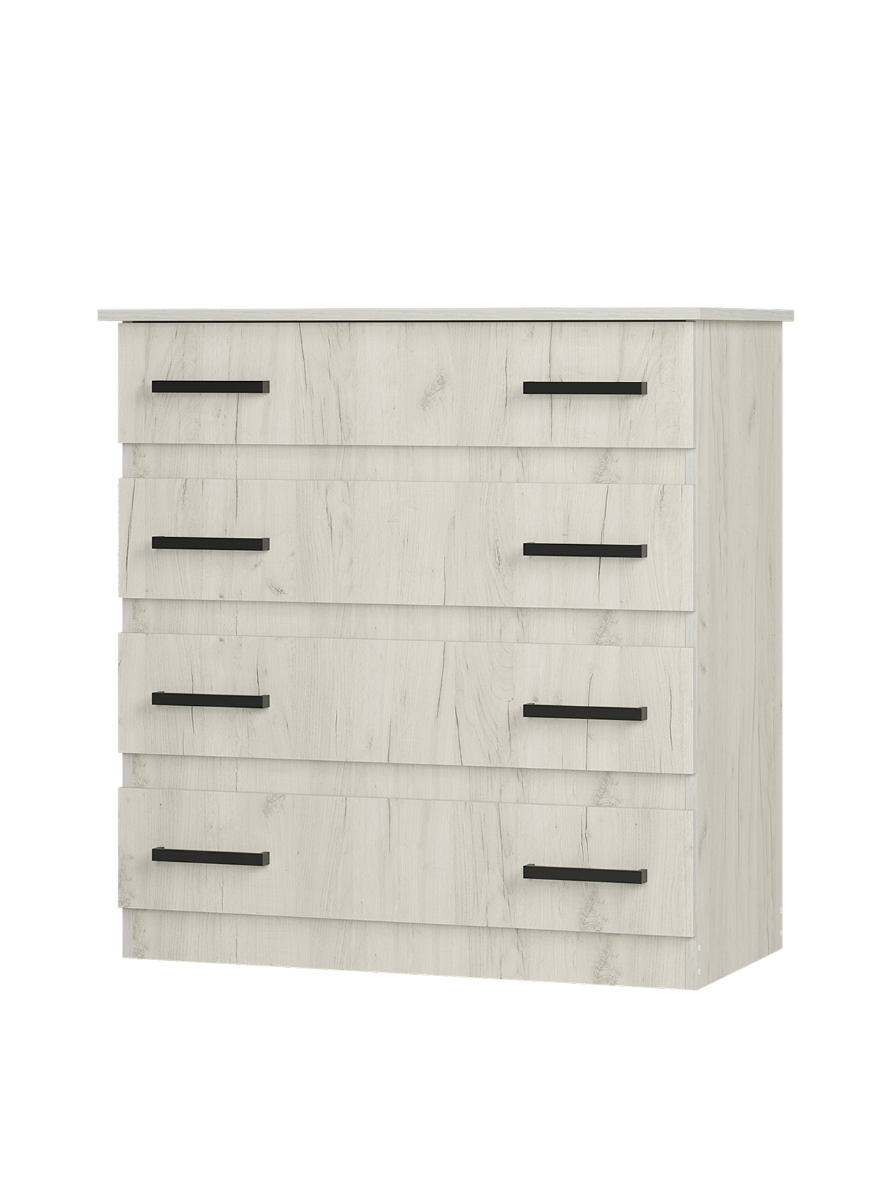 Изображение товара Комод BTS Стандарт-6 New 4 ящика 88.2х46.4х91.6 см ЛДСП цвет дуб крафт белый