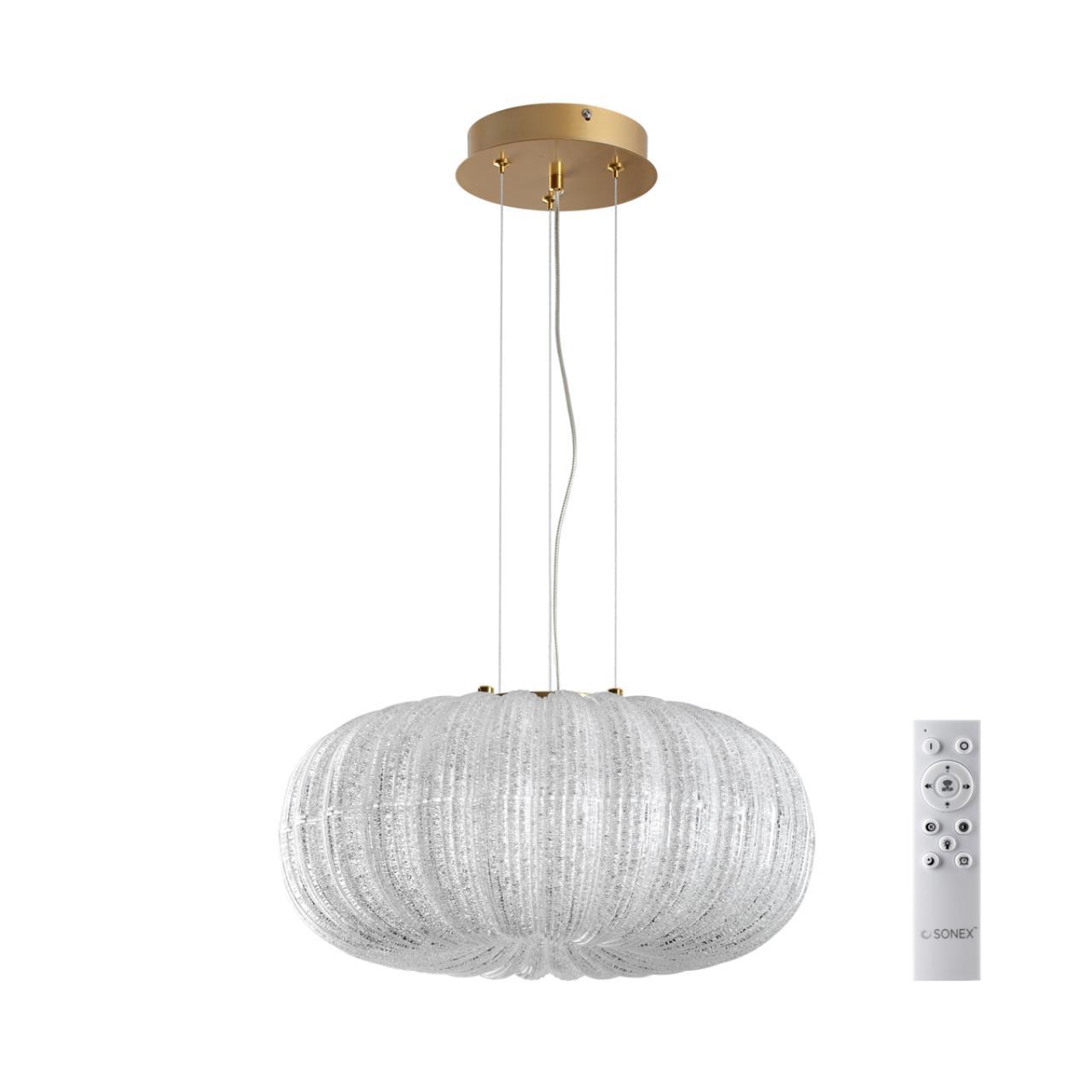 Изображение товара Светильник подвесной светодиодный Sonex Angelo 7720-36L с пультом управления 21 м² регулируемый белый свет цвет золотой