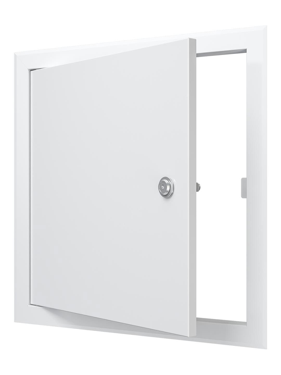 Изображение товара Ревизионный металлический люк с фланцем и замком 46x46 для стен Россия