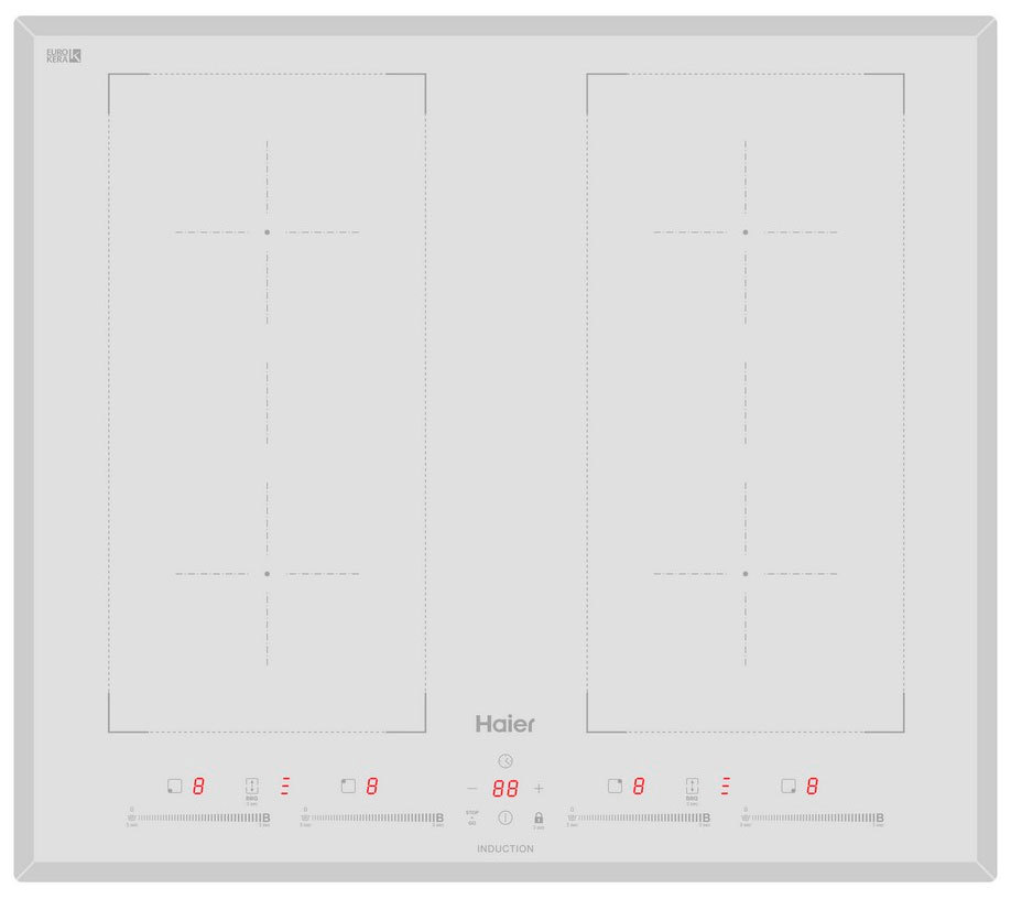 Изображение товара Электрическая варочная панель Haier HHY-Y64FFVW 4 конфорки стеклокерамика индукция