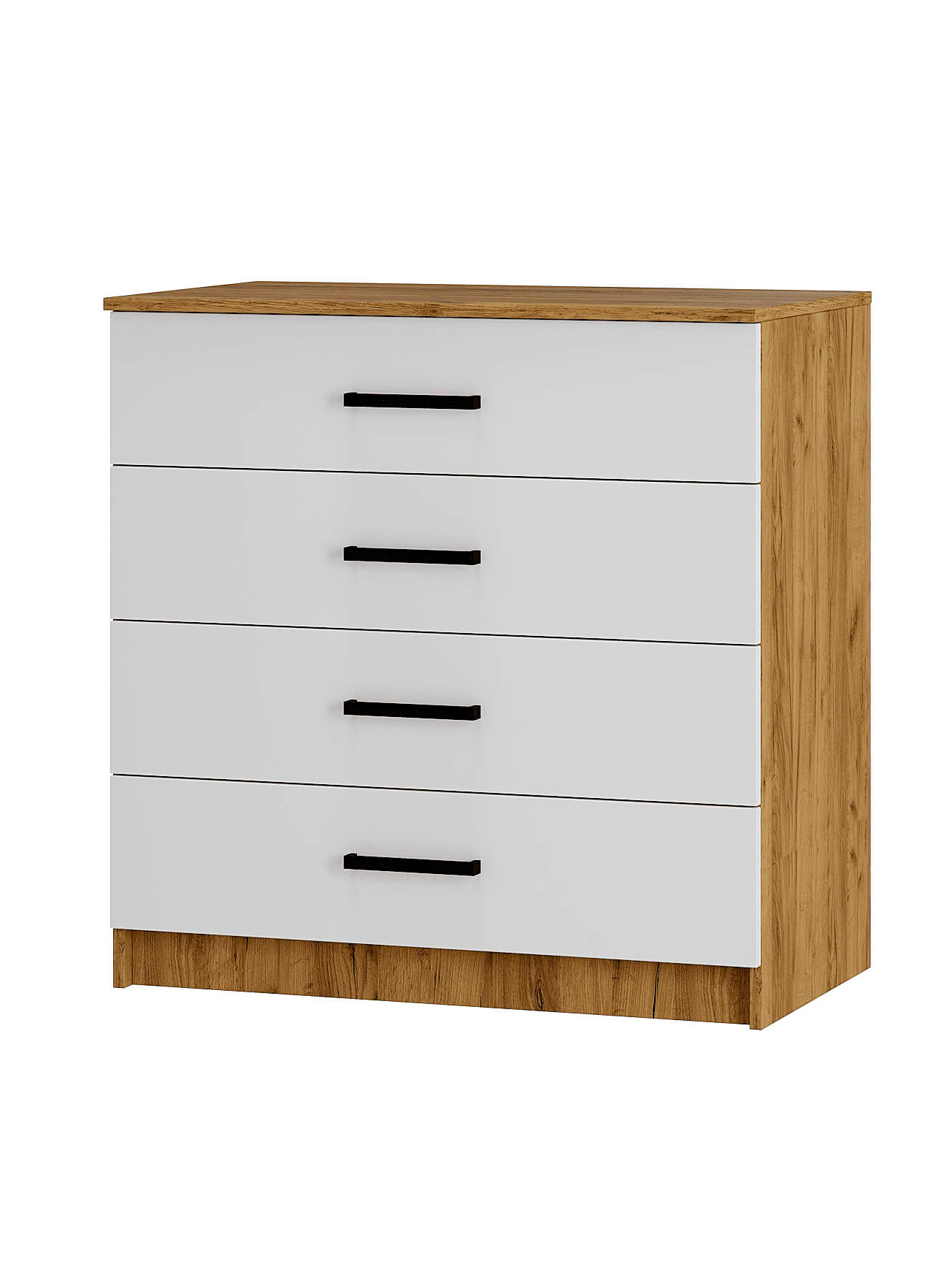 Изображение товара Комод BTS МС Евро 4 ящика 85х50х86.6 см ЛДСП крафт/белый