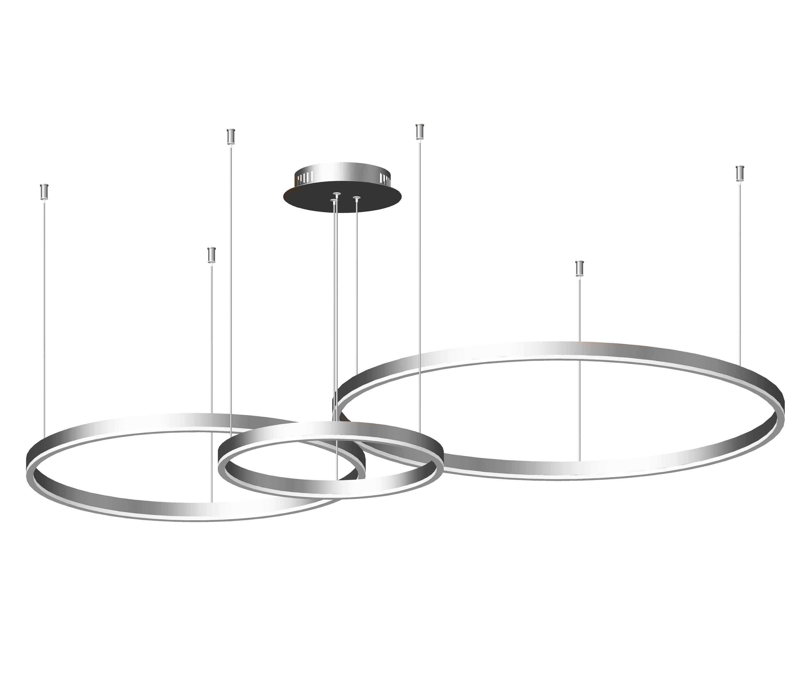 Изображение товара Подвесной светильник Kink light Тор 08223.16p 4000K белый серый с 3 плафонами для дома и офиса