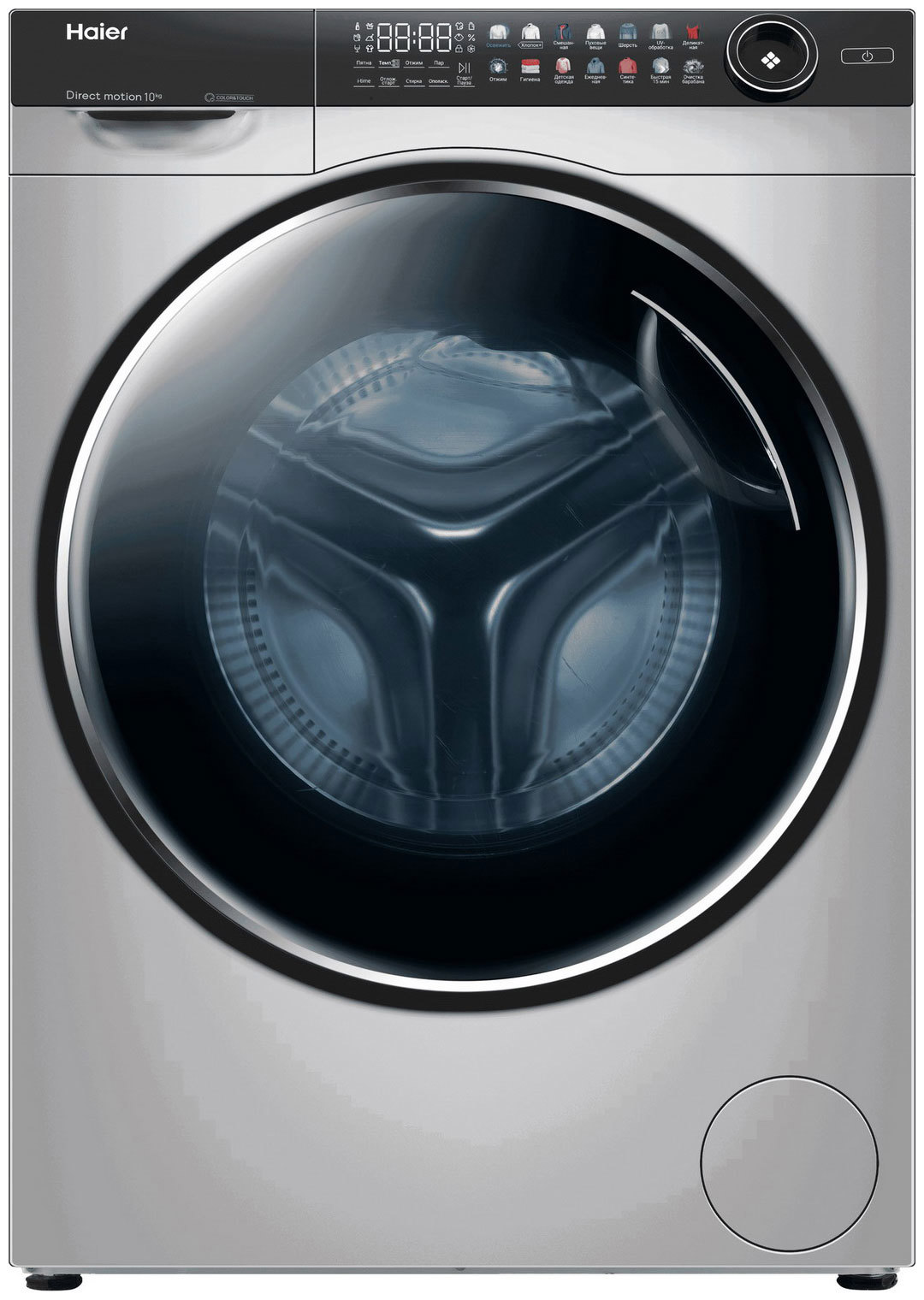 Изображение товара Стиральная машина Haier Hw100-bd14378s 59.5x85x50.8 см 10 кг цвет серебристый