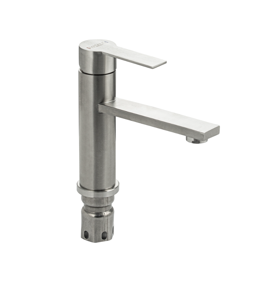 Изображение товара Смеситель для раковины Magnus 9158 однорычажный цвет сатин