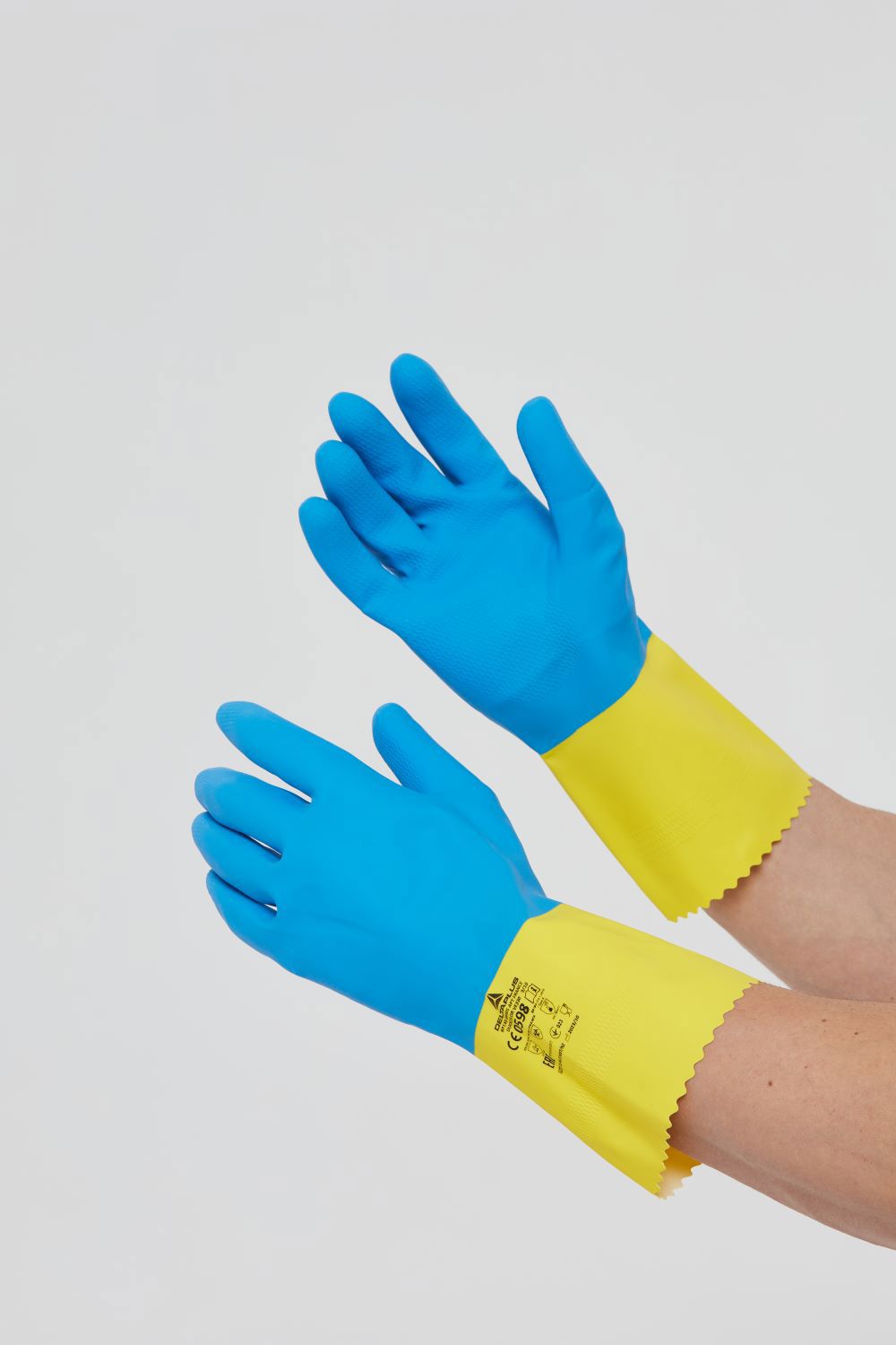 Изображение товара Латексные перчатки Delta Plus VE330BJ07, двойной слой, защита от химикатов