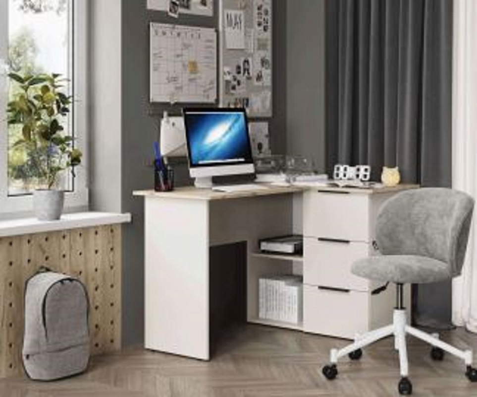 Изображение товара Стол письменный МК Стиль СП003бохо 125x77x88 см ЛДСП цвет серый/дуб крафт серый