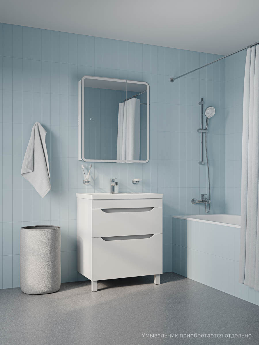 Изображение товара Тумба под раковину напольная Iddis SKY70WFi95 67.7см цвет белый