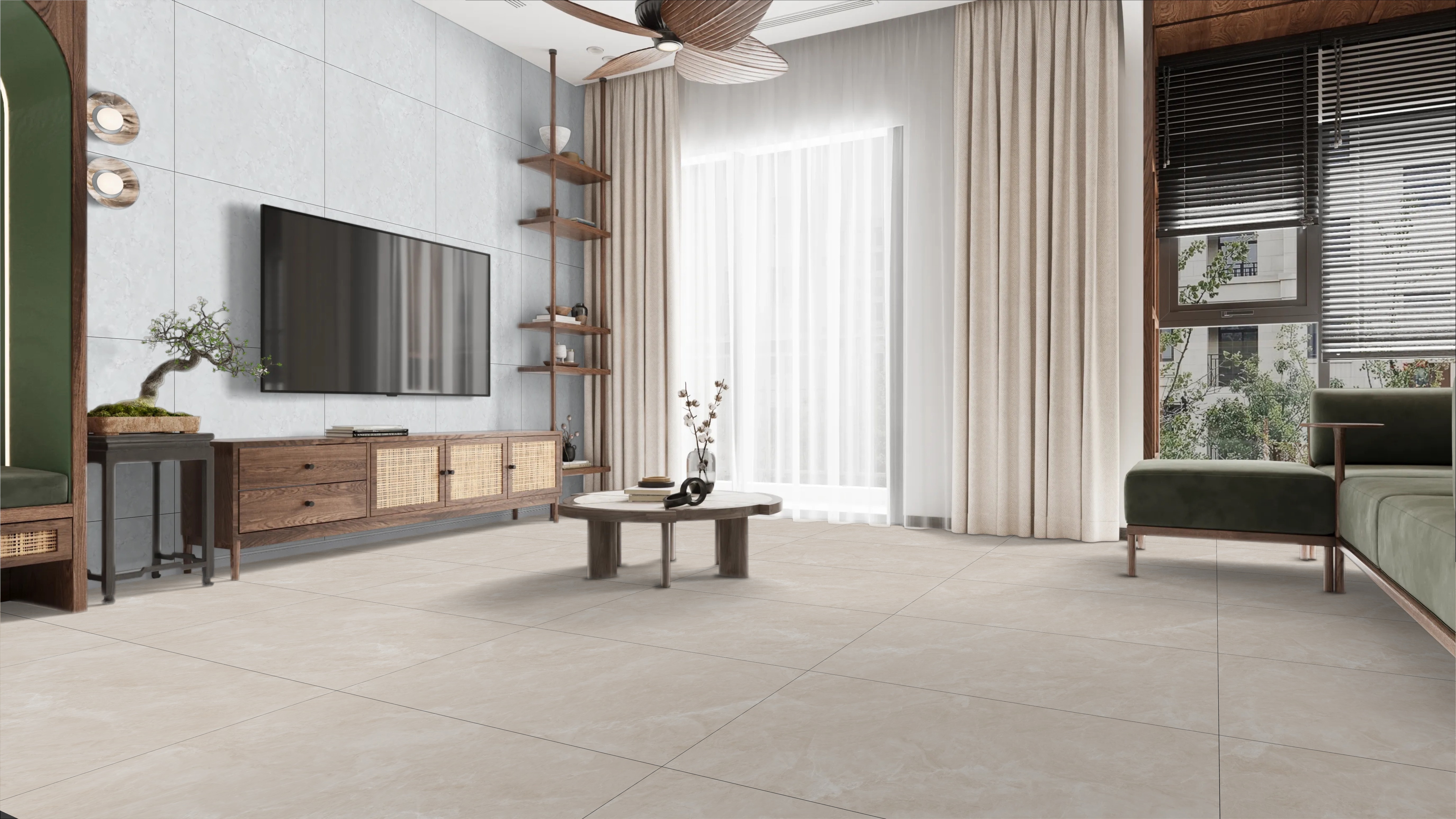 Изображение товара Керамогранит Duna Emperador 60x120 см бежевый крупноформатный для пола и стен