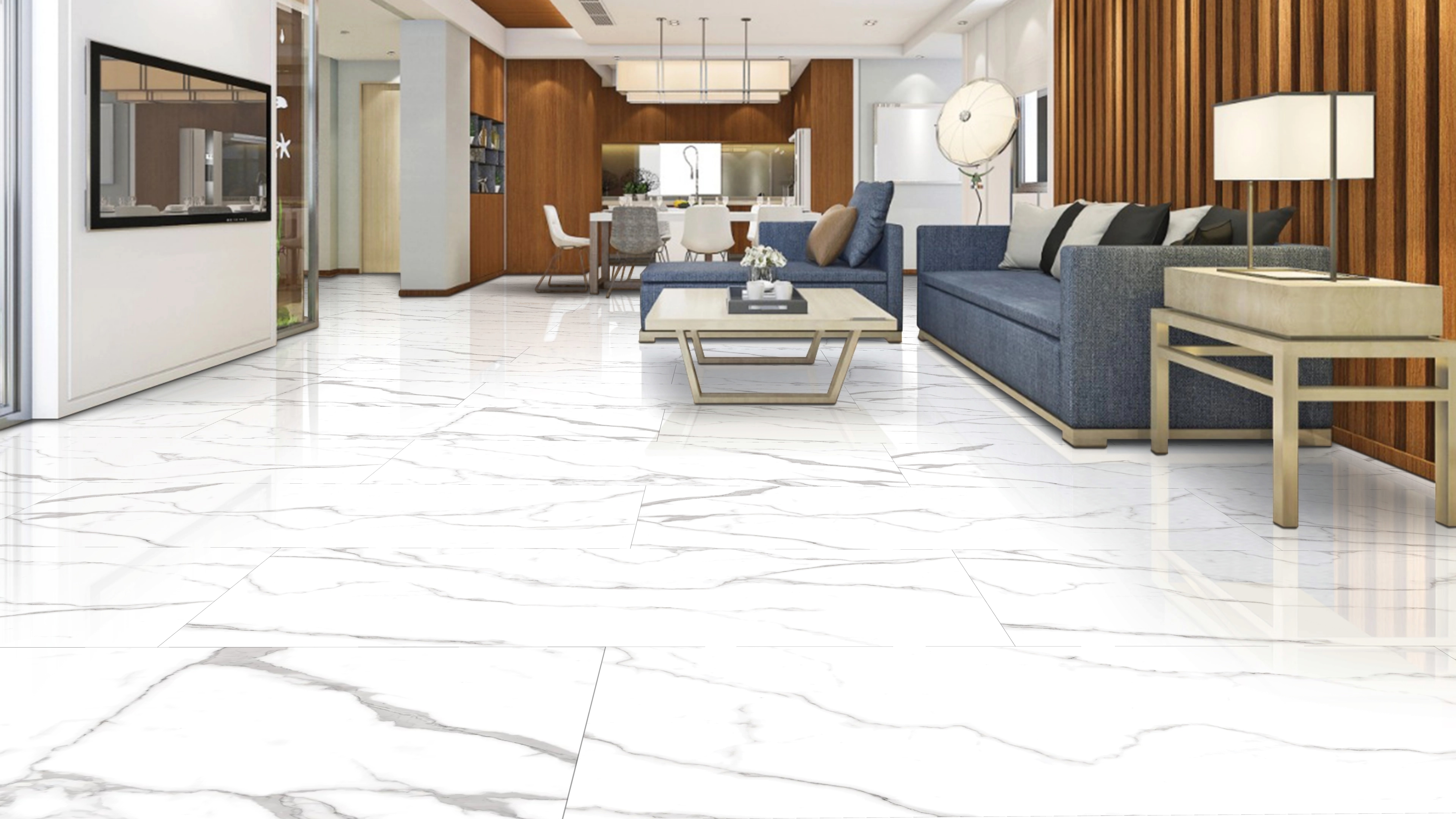 Изображение товара Керамогранит Duna Statuario Fantastico Sugar 60x120 см белый мрамор A+