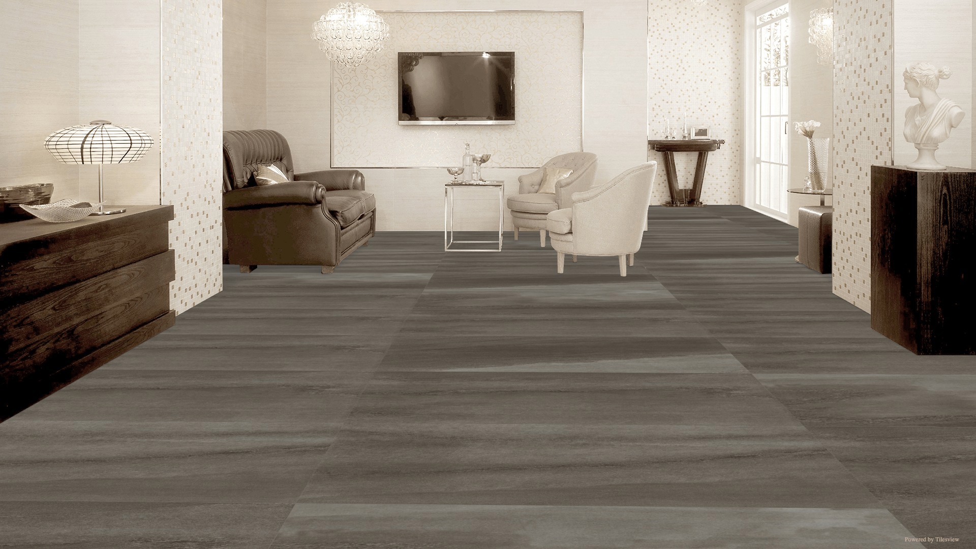 Изображение товара Керамогранит Duna Damasco RP-238272 60x120см цвет чёрный