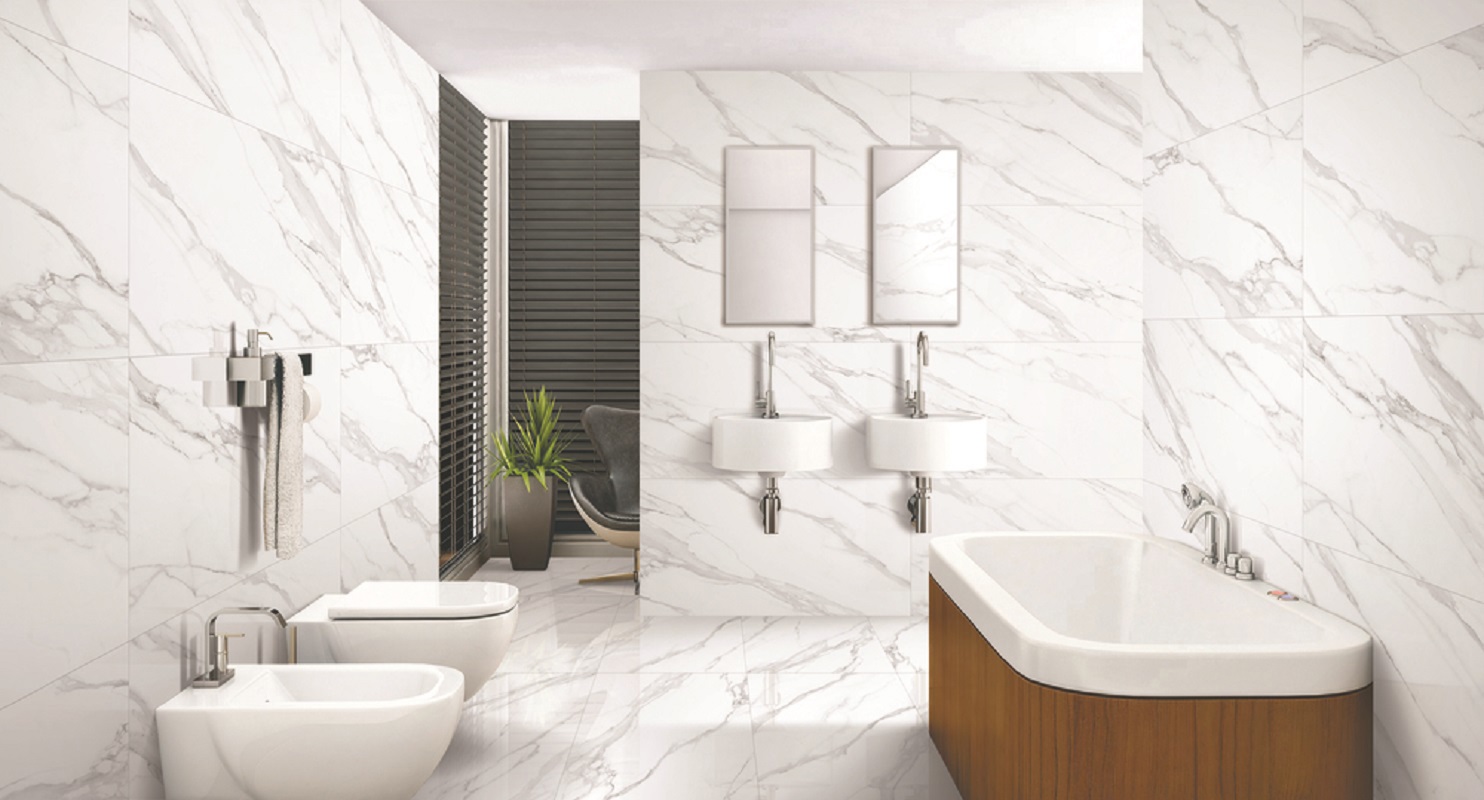 Изображение товара Керамогранит Duna Satvario 60x120 см белый мрамор глянцевый