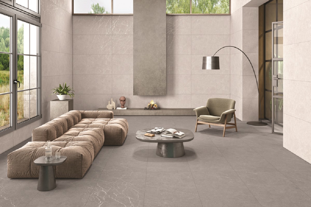 Изображение товара Керамогранит Duna Elenta Ash Carving 60x120 светло-серый