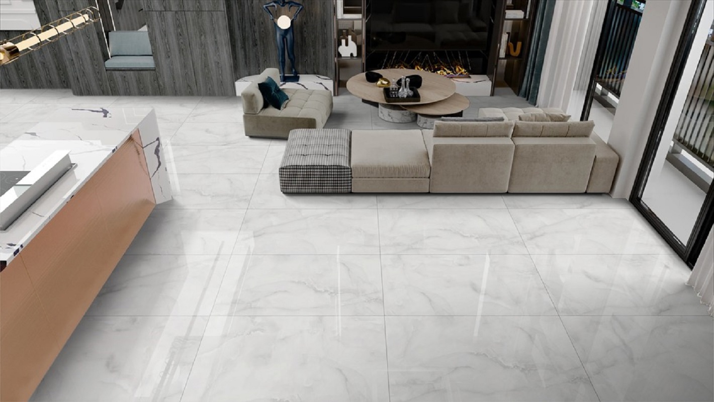 Изображение товара Керамогранит Duna Snow Onyx Ice Satin 60x120 см белый для пола и стен