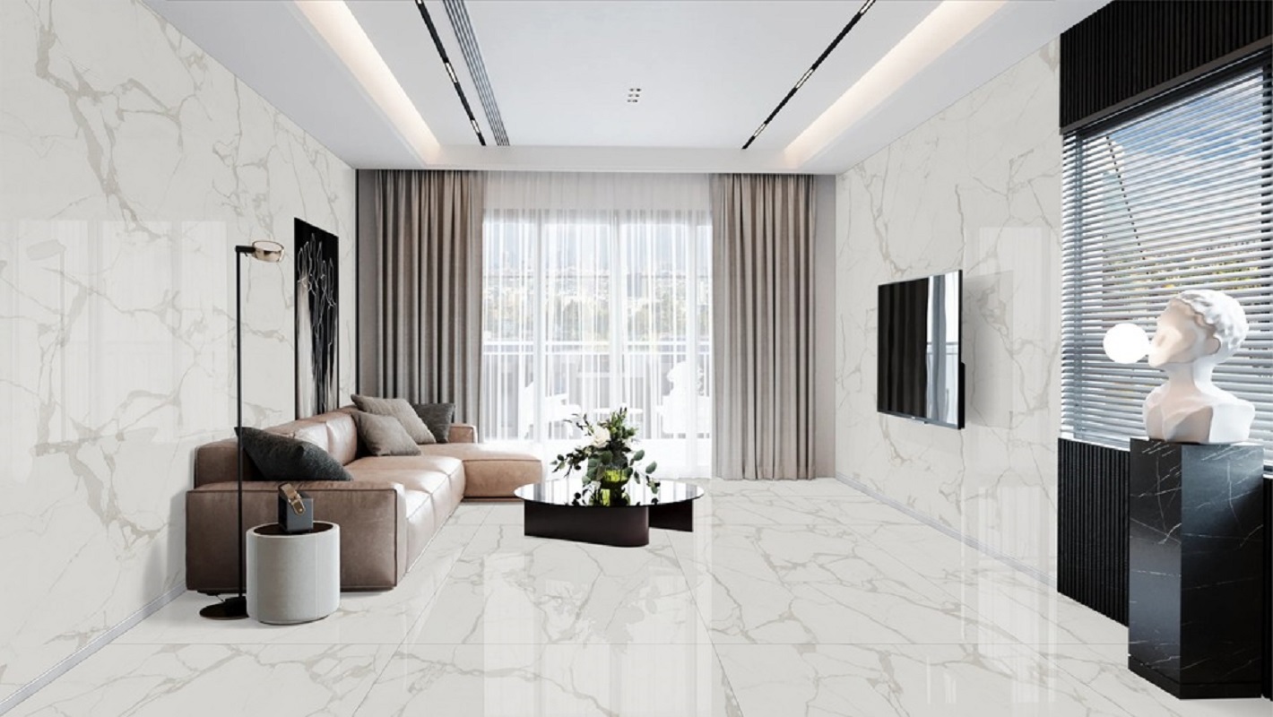 Изображение товара Керамогранит Duna Etna Gold Polish Sugar 60x120 белый