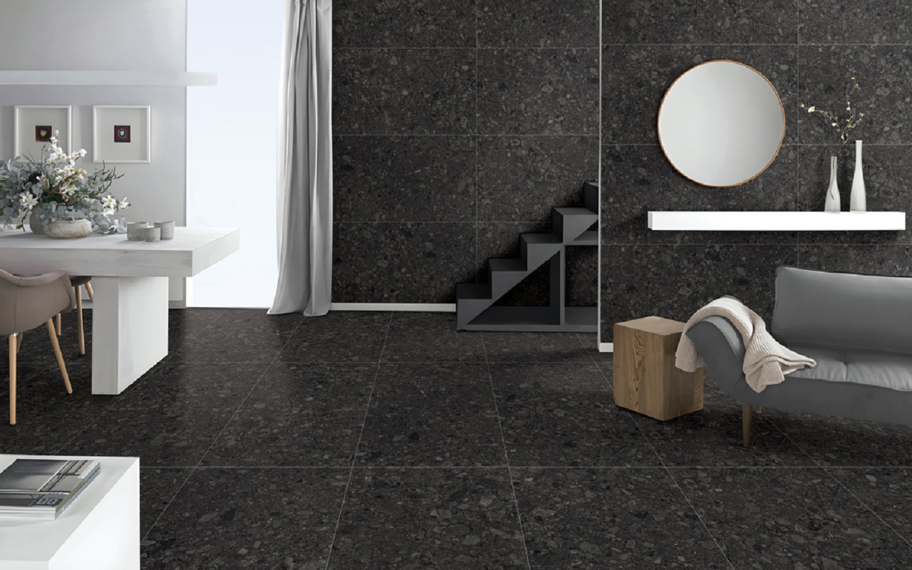 Изображение товара Керамогранит Duna Ceppo Di Nero GHR 60x120 в черном цвете