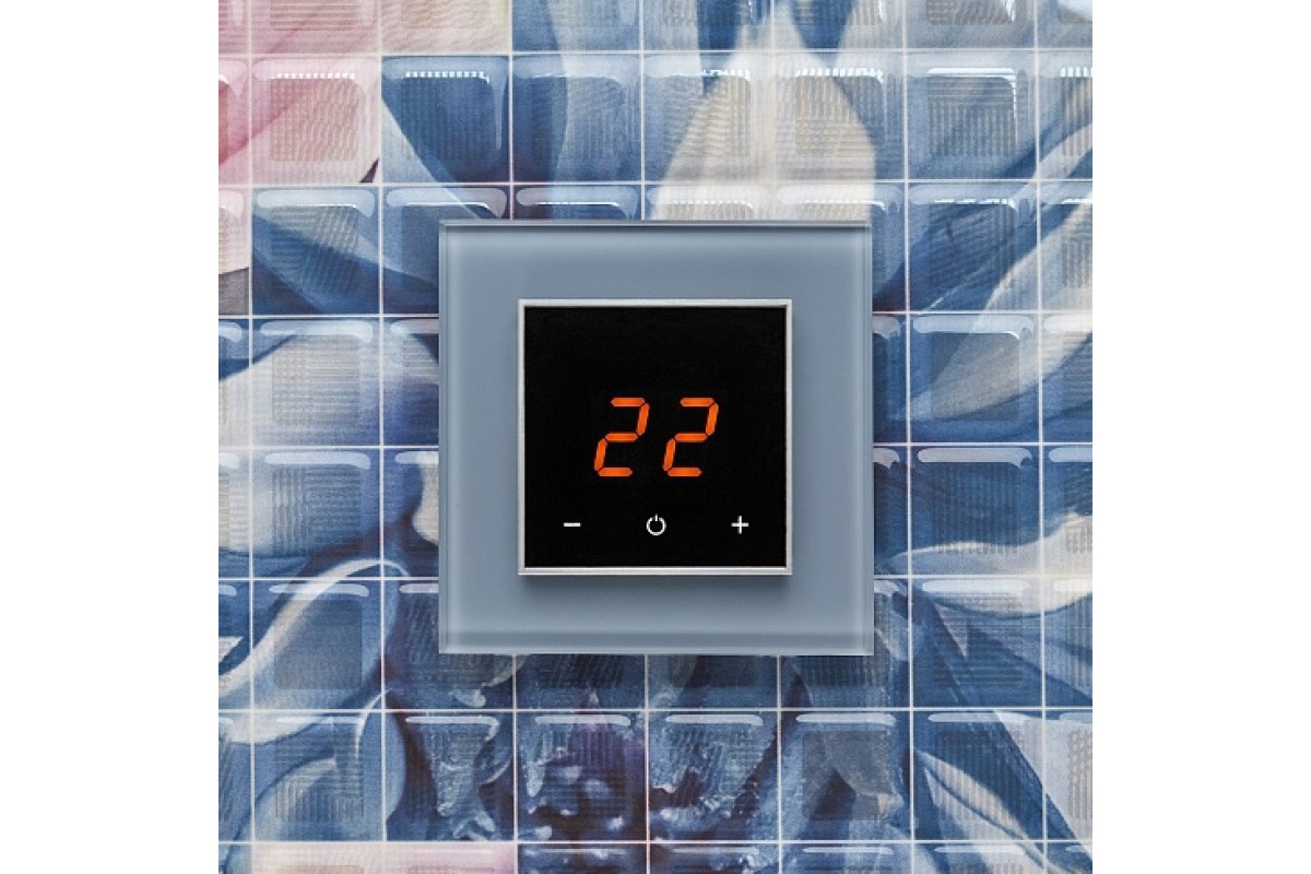 Изображение товара Терморегулятор Aura электронный цвет дымчатый голубой