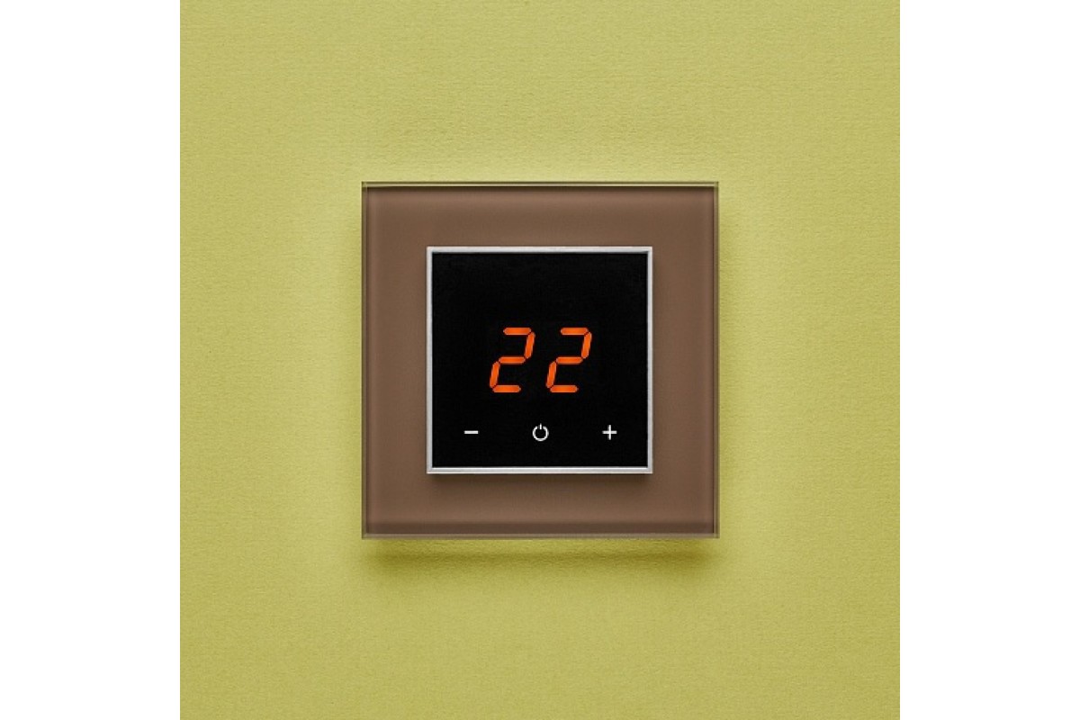 Изображение товара Электронный терморегулятор Aura ORTO 7013 Brown Natural для теплых полов