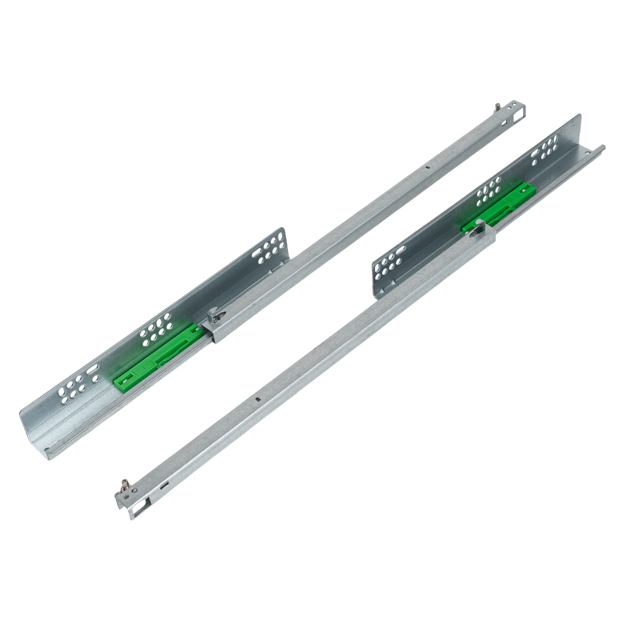 Мебельные направляющие 450 мм сталь цвет серебро